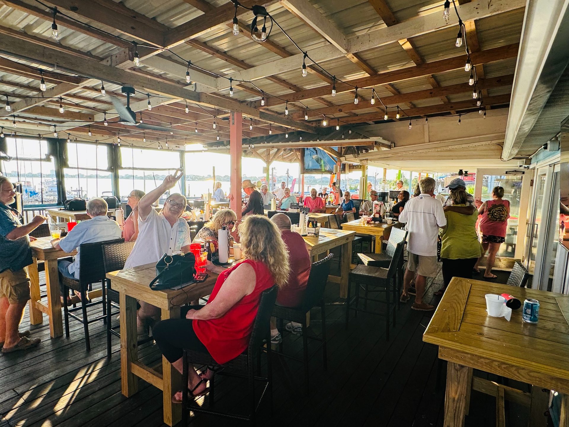 The Deck at little Sabine Marina